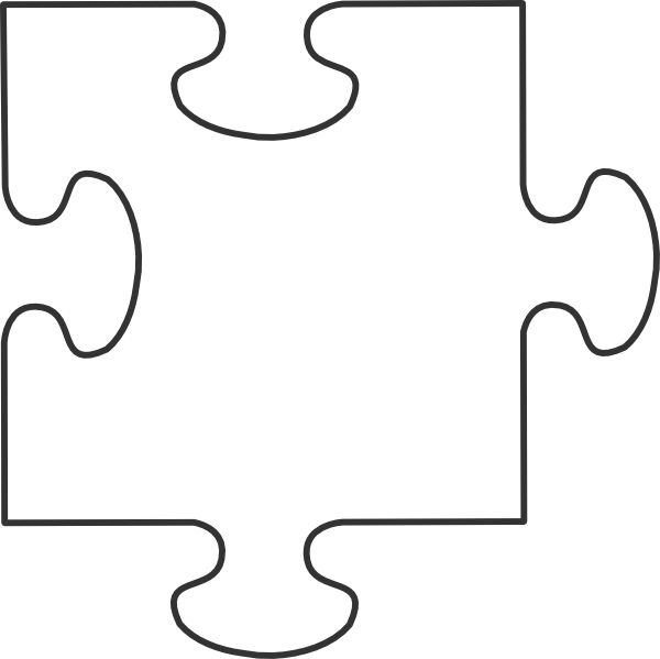Transparent Puzzle Piece Clip Art At Clker - Puzzle Pieces (600x599)