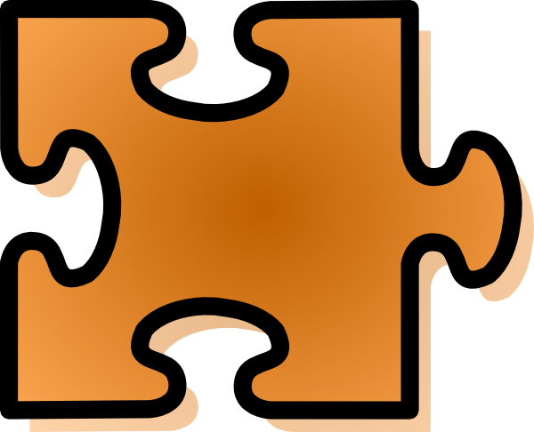 Orange Jigsaw Puzzle Piece Clipart - Jigsaw Puzzle Pieces Clipart (600x486)