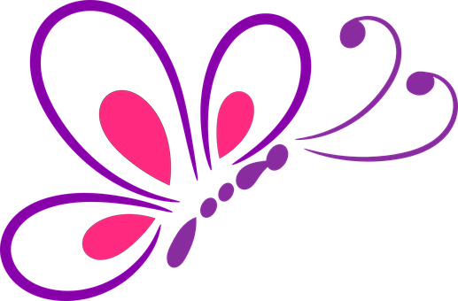 Butterfly - Butterfly Line Art Png (517x340)
