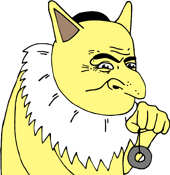 Yellow Face Facial Expression Cat Black And White Small - Hypno (666x690)