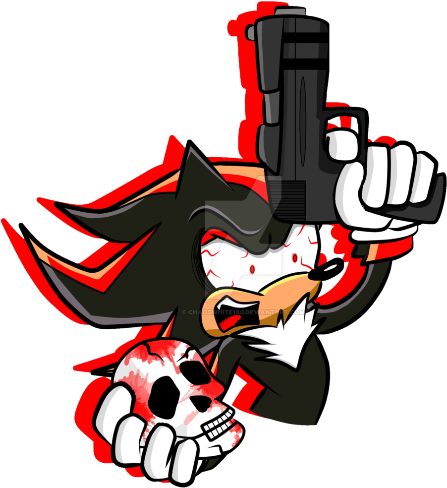 Shadow The Edgehog T-shirt By Chaoswhite180 - Shadow The Edgehog (1024x1024)