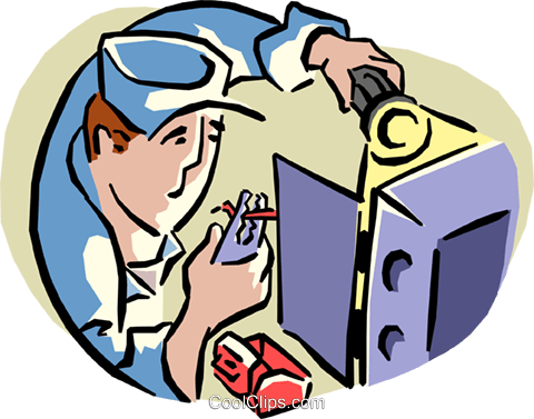 Electronics Repair Royalty Free Vector Clip Art Illustration - Festonia International Group (480x377)