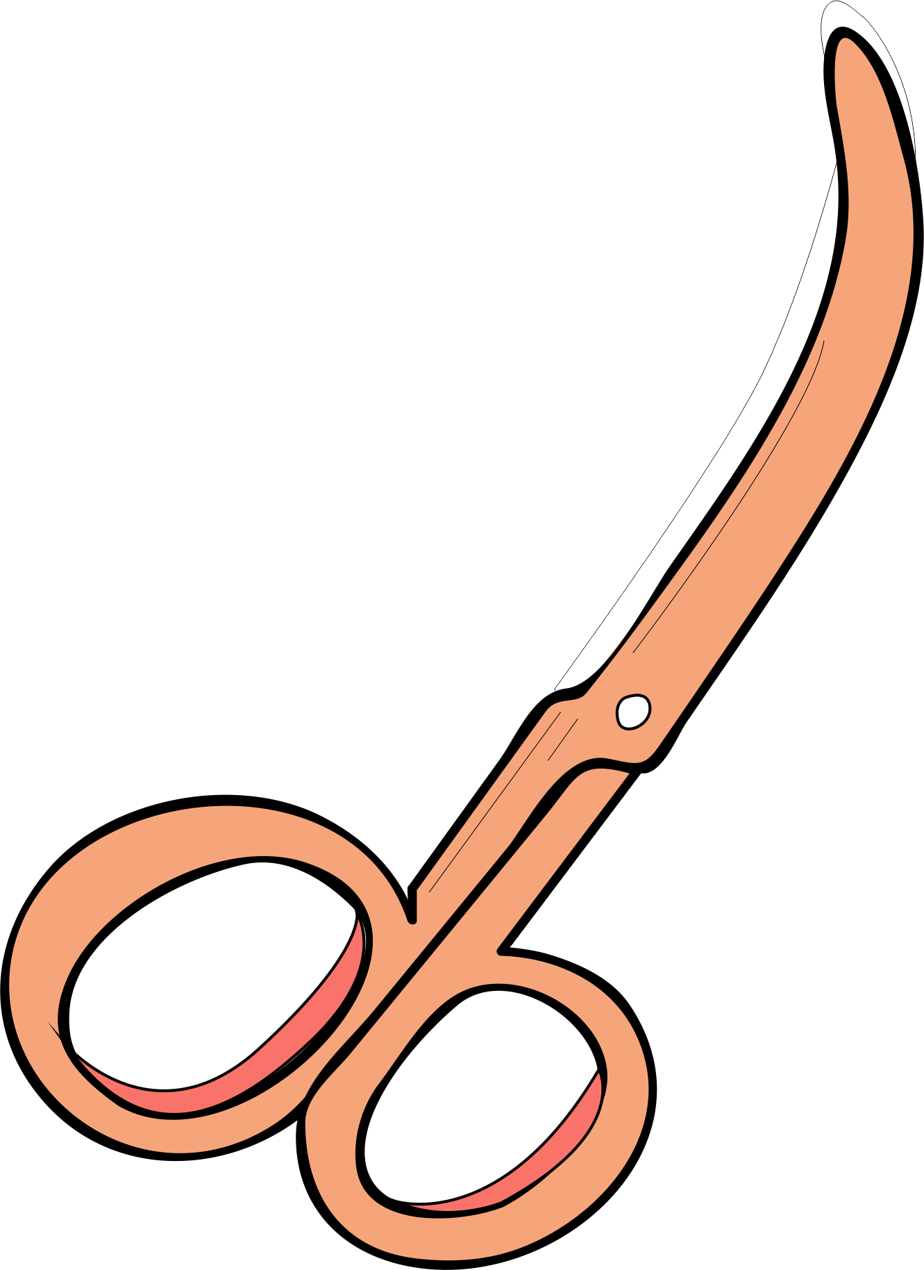 Surgical Scissors Surgery Clip Art - Cartoon Cirugia Scissors Png (1331x1829)