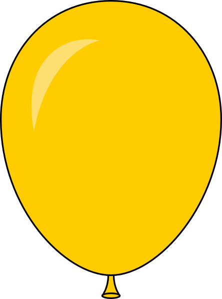 Cartoon Balloon - Yellow Balloon Icon Png (444x597)