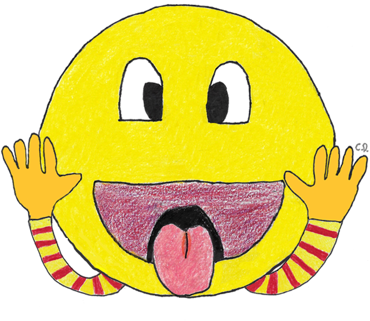 Silly Face Cartoon - Smiley (748x747)
