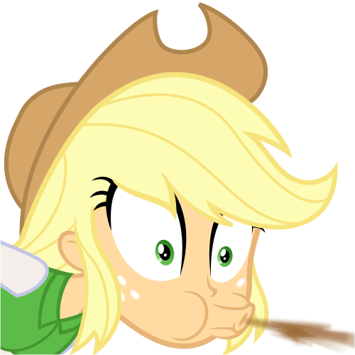 Applejack Pinkie Pie Twilight Sparkle Yellow Face Facial - My Little Pony Equestria Girl Applejack Angry (500x500)
