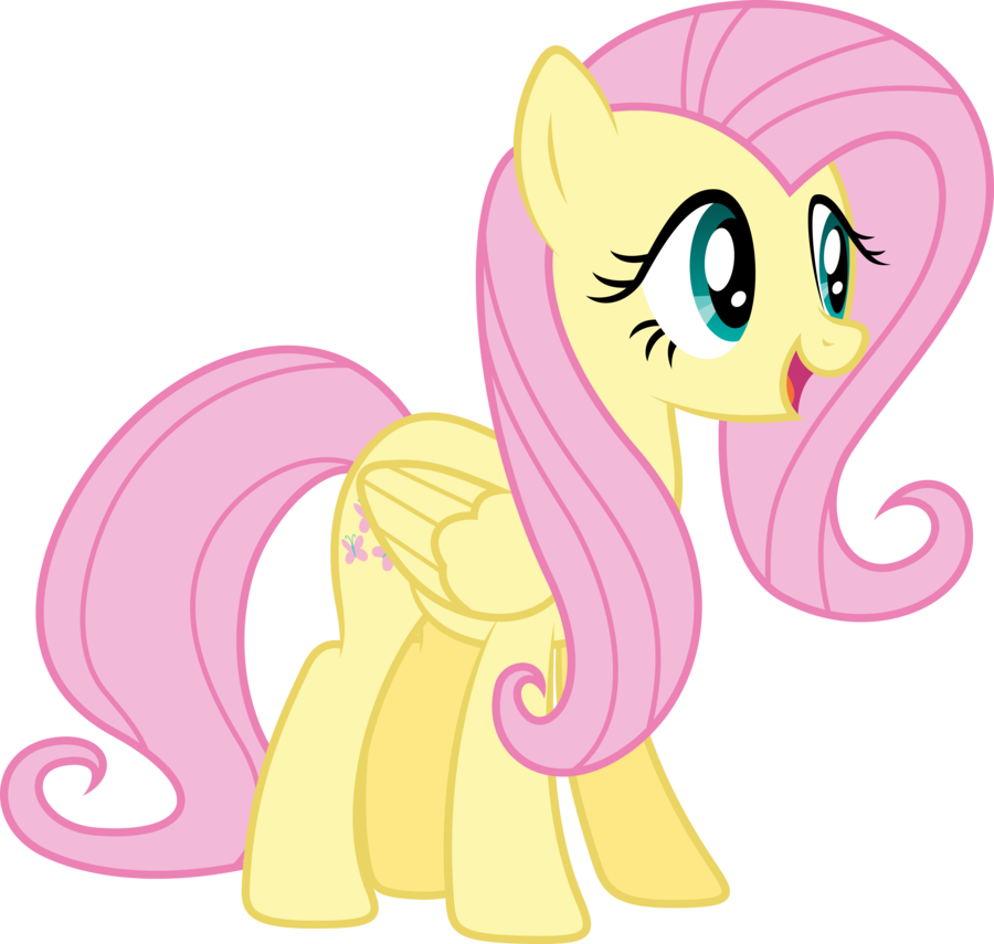 Fluttershy Excited By Fehlung-d6p5z15 - Fluttershy My Little Pony Characters (900x855)