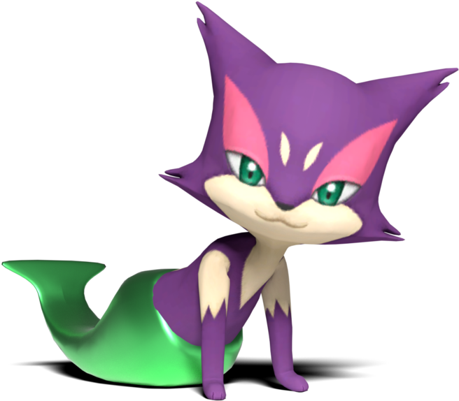 Mermaid Purrloin By Kuby64 - Cartoon (1191x670)