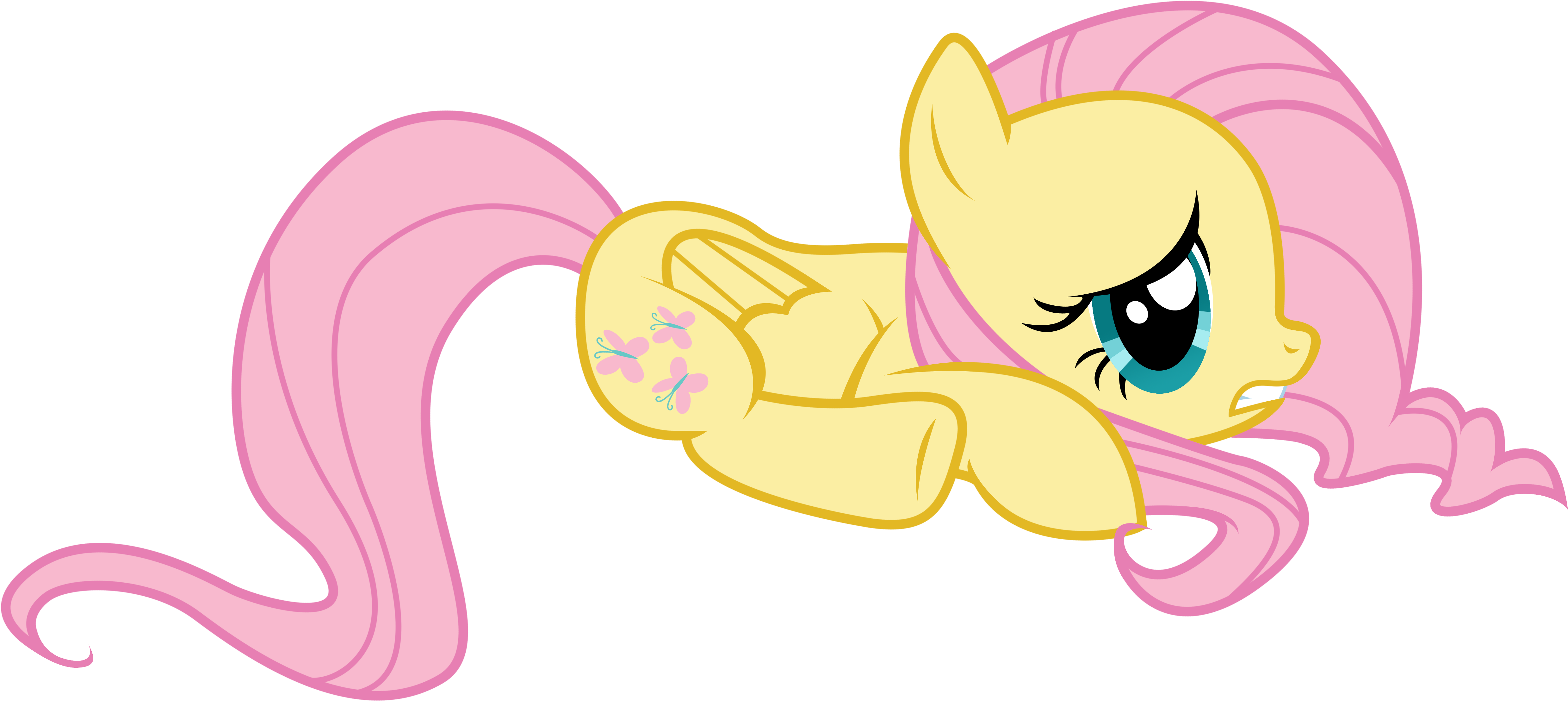 Scared Fluttershy Vector By Kooner-cz - My Little Pony Fluttershy Scared (5000x2240)