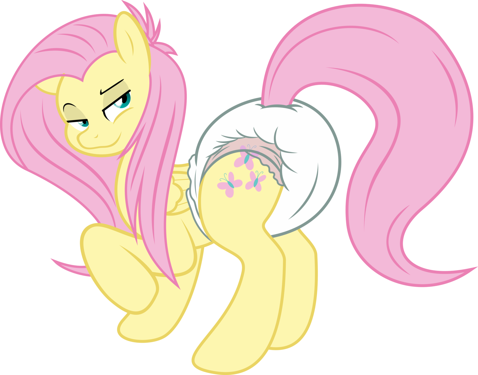 Fluttershy Diaper Rainbow Dash Applejack Pony - Mlp Diaper Fluttershy (1600x1257)