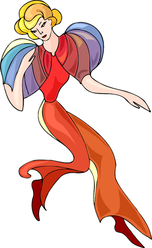 Female Dancer In Fancy Dress - Dance (307x500)