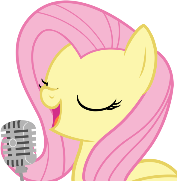 Fluttershy Singing By Mihaaaa - Mlp Fluttershy Singing (600x605)