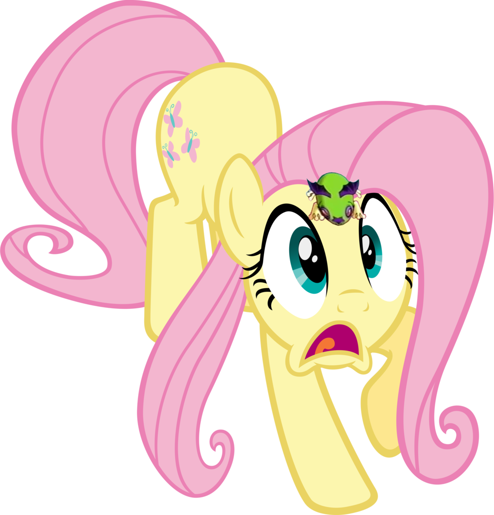 Scared Fluttershy By Moongazeponies - Mlp Fluttershy Scared (984x1024)