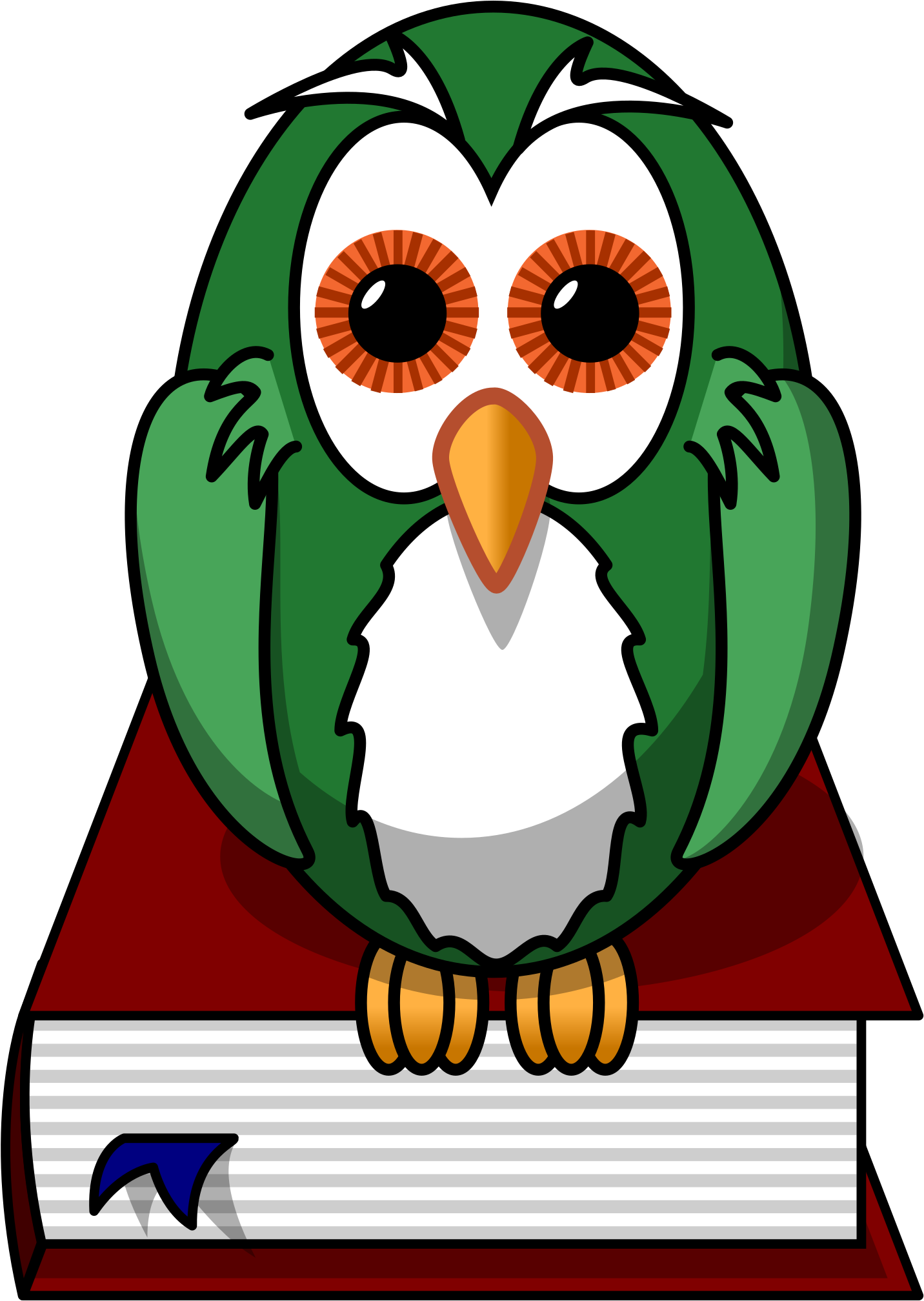 Owl Sitting On A Book - Owl On Book Shower Curtain (2500x2356)