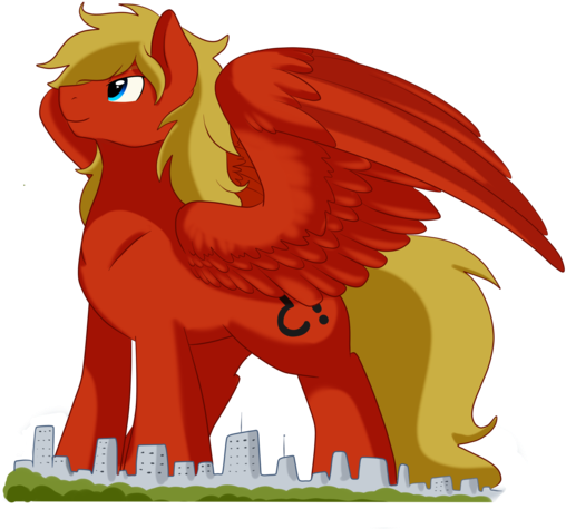 Pridark, Building, Commission, Giant Pony, Macro, Male, - Cartoon (571x600)