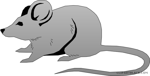 Grey Mouse Clipart - Mouse Clipart Png (600x305)