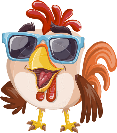 Cock A Doodle Doo - Vector Cartoon Character (461x464)