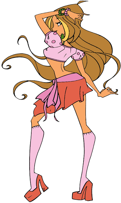 Images Were Colored And Clipped By Cartoon Clipart - Winx Club Coloring Pages (413x689)