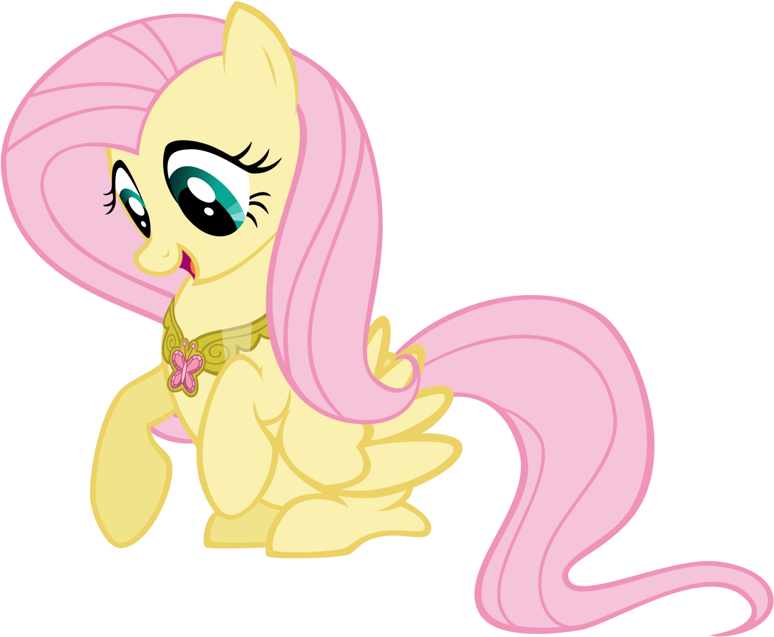 Necklace Reference - Fluttershy With Her Element (1600x1318)