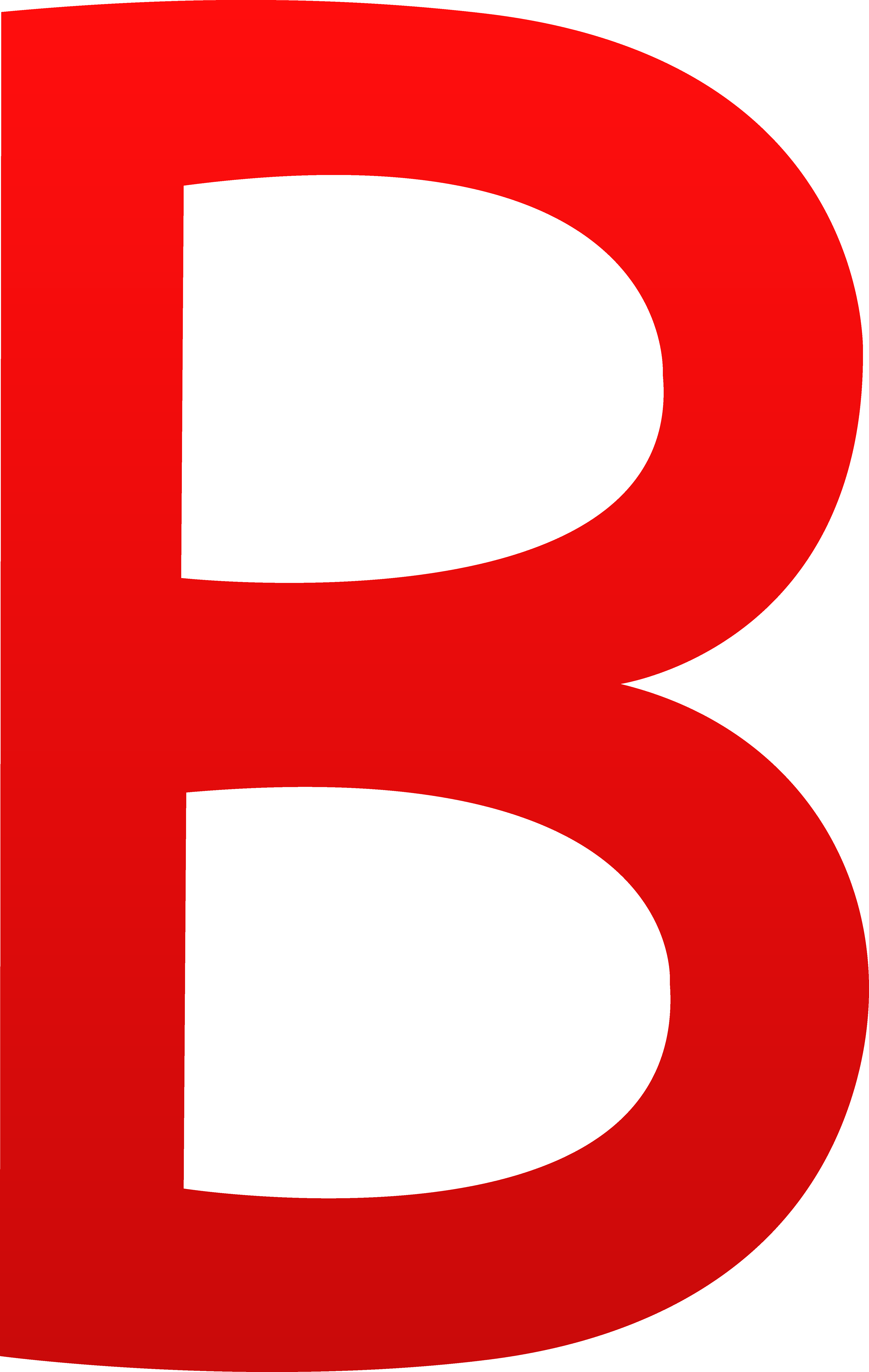 Cyrillic Letter B - Letter B In Red (4325x6828)