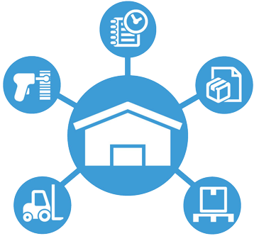 Cloud Based Business - Warehouse Management System Icon (400x363)