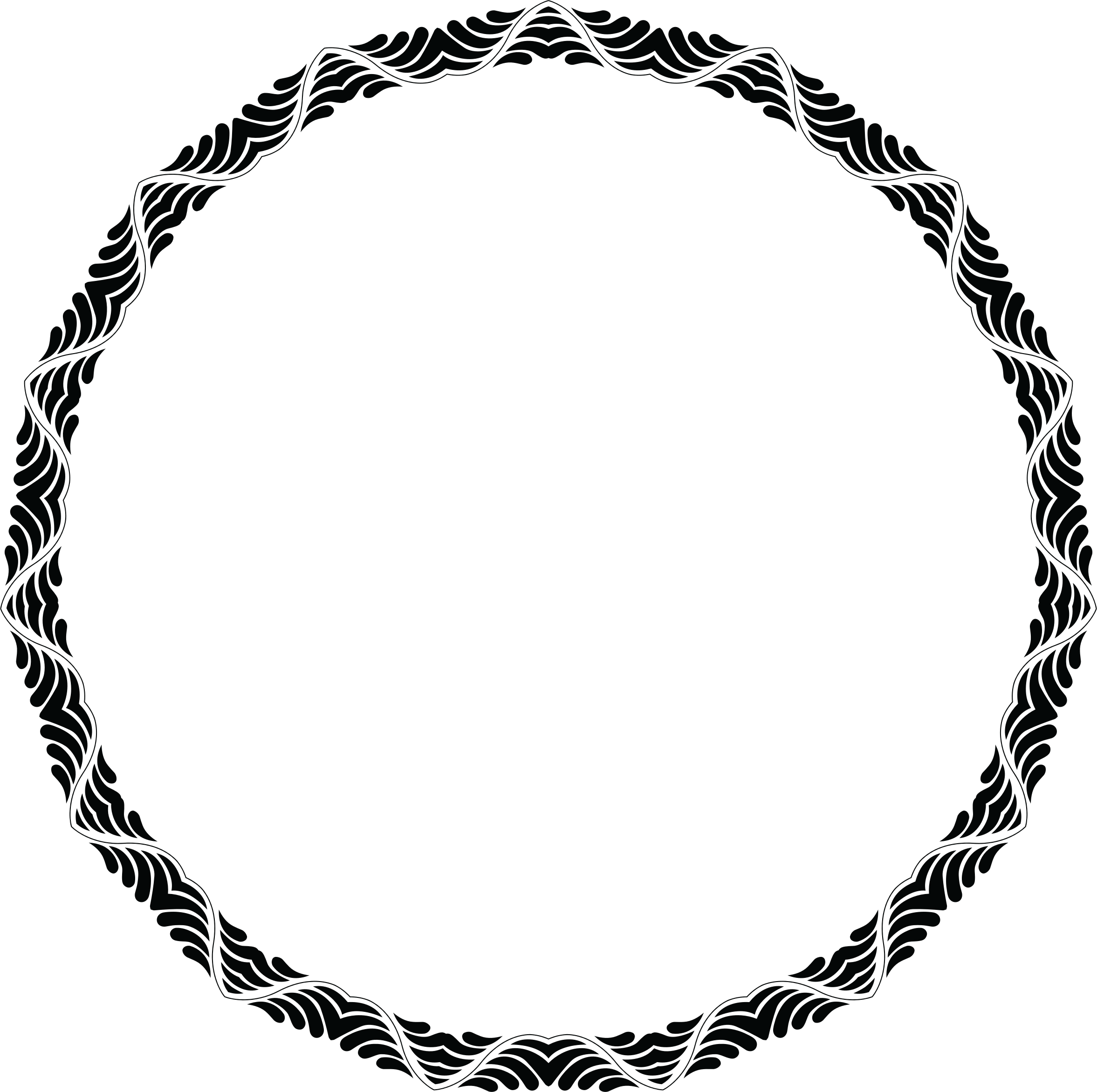 Trendy Frame 2 By Gdj - Black Round Border Png (2354x2344)