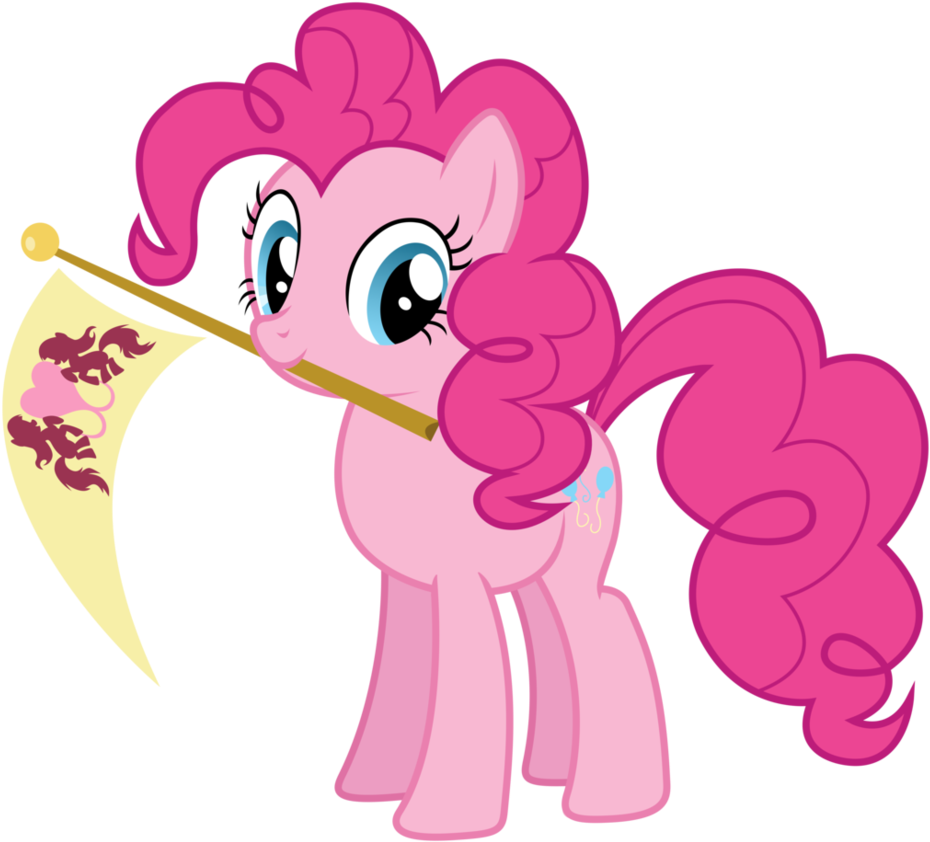 Pinkie Pie With Ponyville Flag Vector By Mpnoir - Pinkie Pie (942x848)
