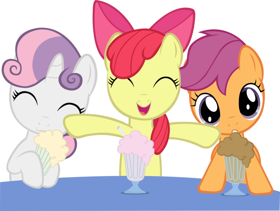 Cutie Marks Crusaders Milkshake Vector - Autism (900x679)