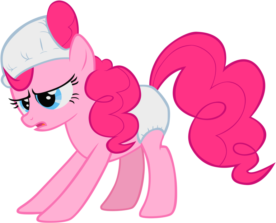 In Diapers By Liggliluff - Pinkie Pie In Diapers (900x723)