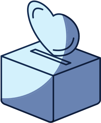 Blue Color Silhouette Shading Of Flat Heart Depositing - Blue Color Silhouette Shading Of Flat Heart Depositing (550x550)