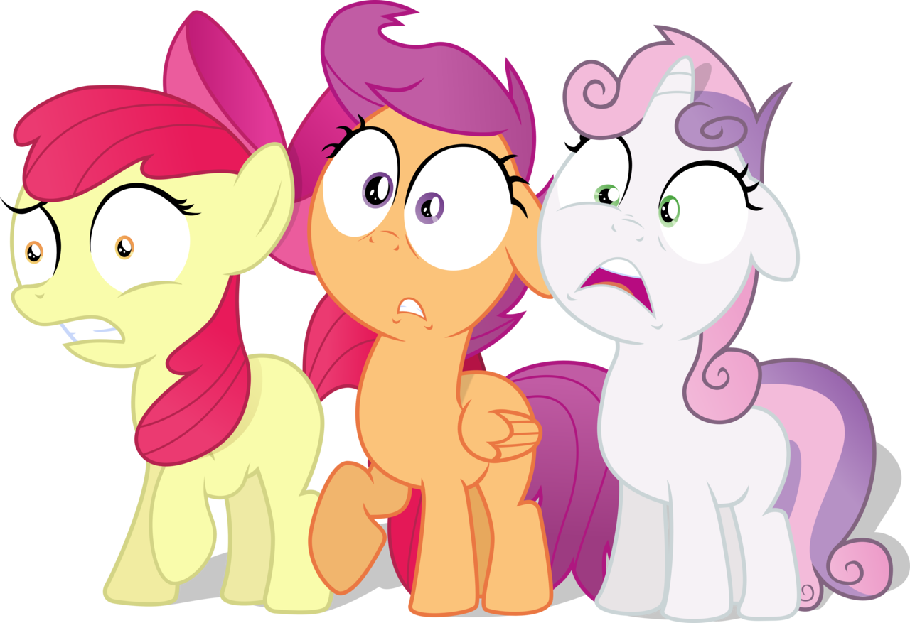 What Has Been Seen Cmc Vector By Regolithx On Deviantart - Cutie Mark Crusaders Shocked (1280x877)