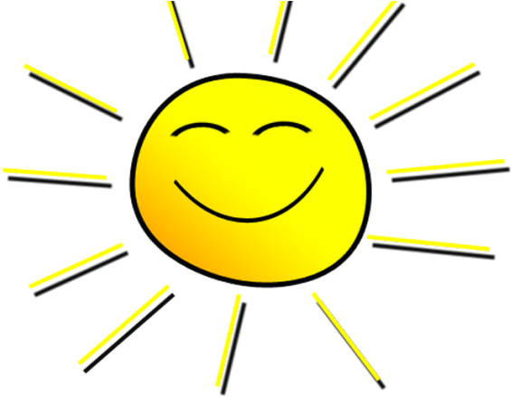 Smiling Sunshine Clipart - Napocska Rajz (640x480)
