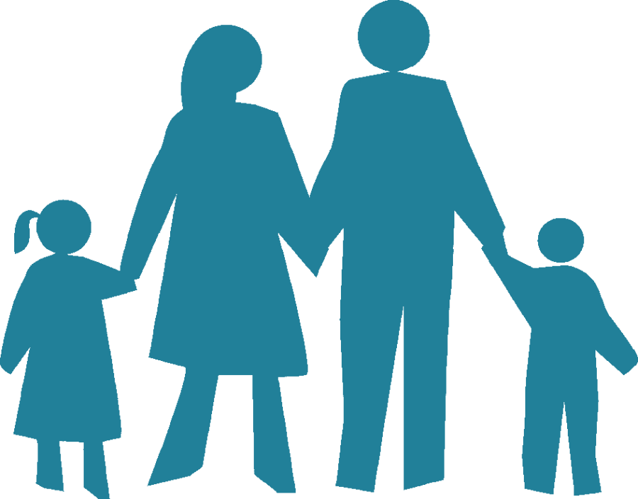 Les Avantages - " - Family Silhouette Clip Art (900x705)
