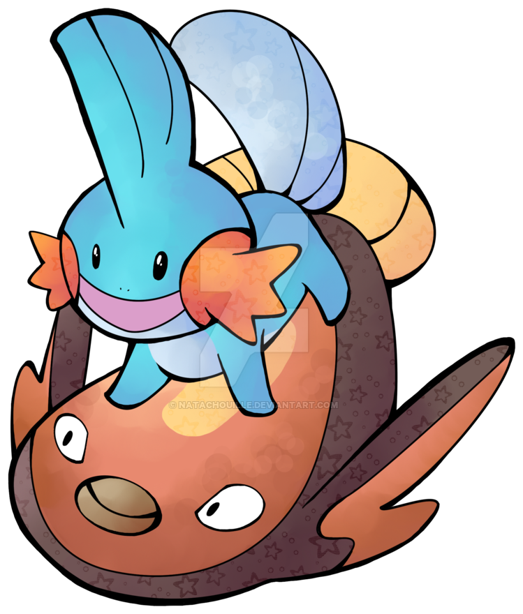Mudkip And Stunfisk By Natachouille - Pokemon Fisk (800x943)