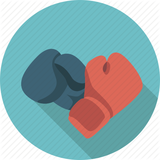 Boxer, Boxing, Boxing Traing, Fight, Punch, Sport, - Boxing Gloves Flat Icon (512x512)