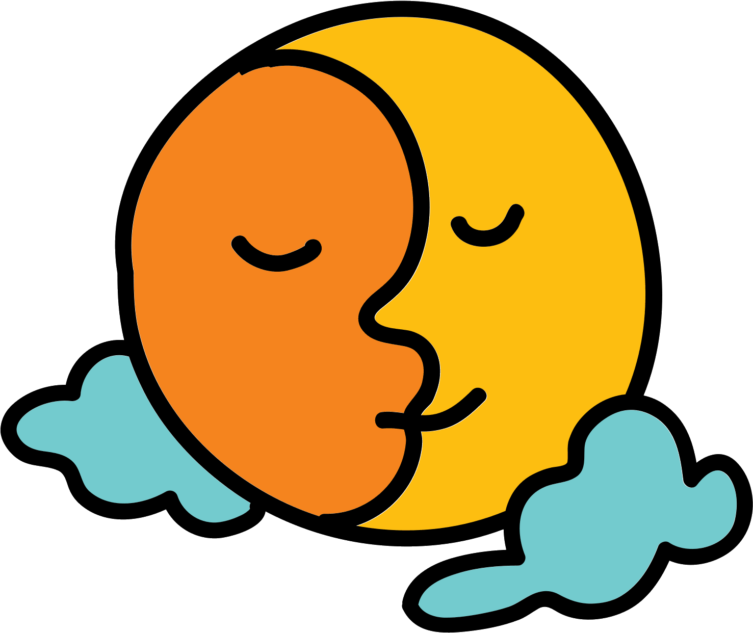 Moon And Sun Icon - Moon And Sun Art Png (1600x1600)