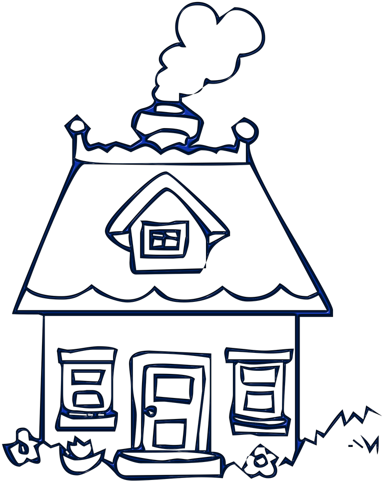 Forest, House, Cottage, Building, Housing - Doodle House Transparent (1280x1280)