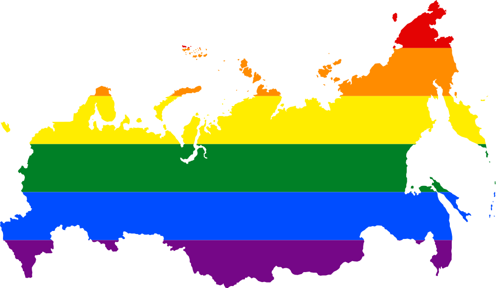 The Lgbt Flag Map Of Russia - Russia Lgbt Map (1000x581)