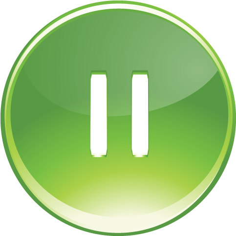 Pause Button Png Clipart - Green Icon (512x512)