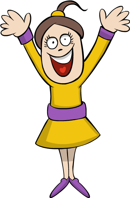 "glad" Intensity Of Feelings - Very Happy Girl Clipart (600x630)