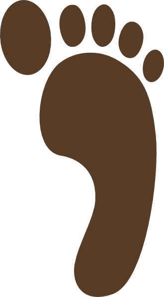 Brown Footprint Clip Art At Clker - Brown Footprint (330x597)