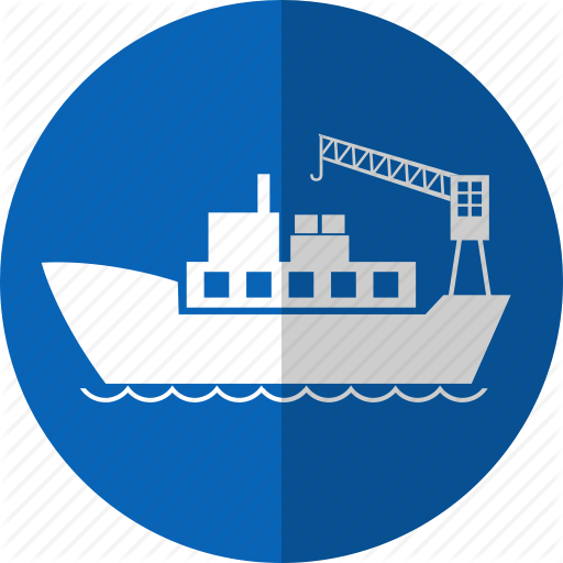 Shipping Services - Barge Icon Blue (512x512)