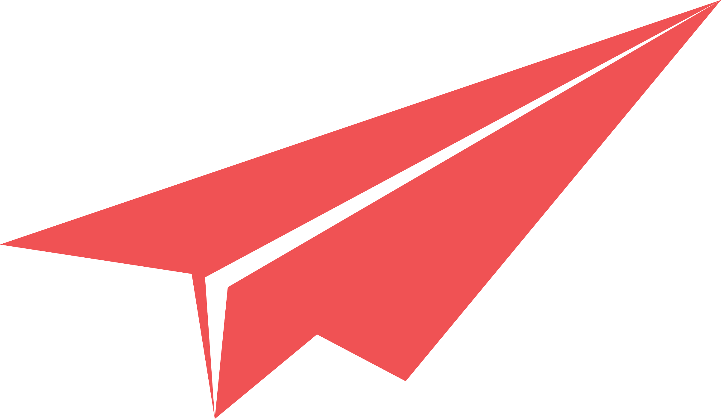 Red Paper Plane Png Image - Paper Plane Logo (2409x1400)