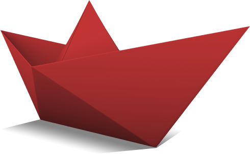 Crew Manning - Red Paper Boat Transparent (500x403)