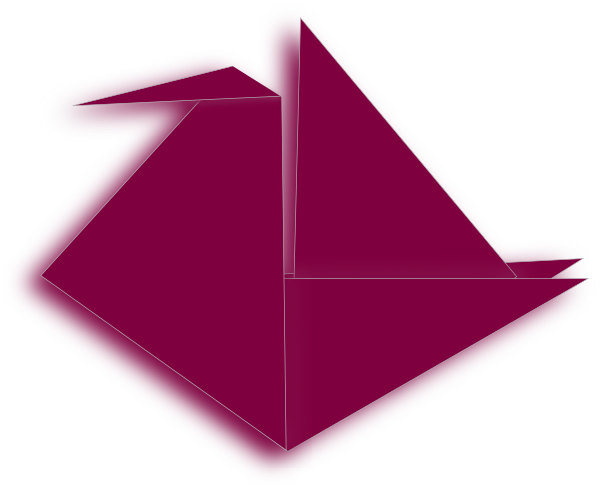 Paper Crane 2 Clip Art At Clker - Orizuru (600x488)