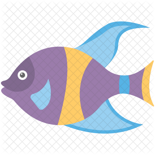 Fish Icon - Aquatic Animal (512x512)