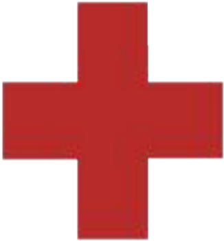 Medi Sign - Red Cross With White Background (420x420)