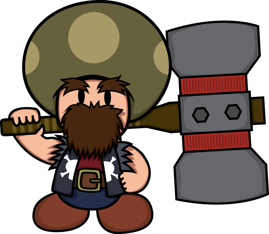 Paper Mario Style By Pixelpowerluke On Clipart Library - Toad Paper Mario (900x784)