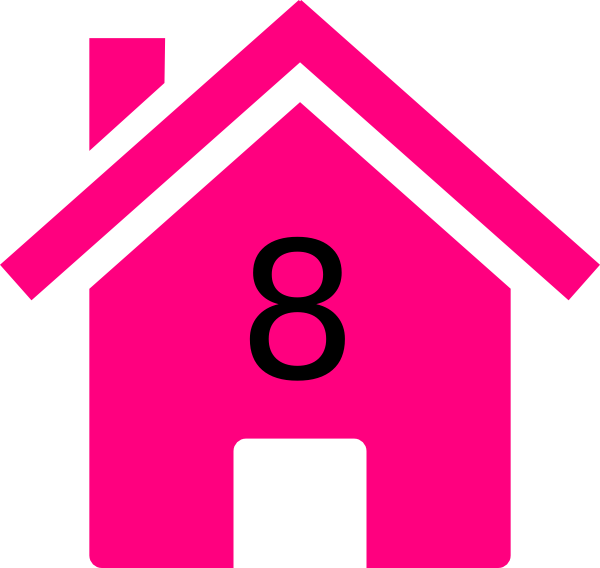 Eight Pink House Clip Art At Clker - Pink House Clipart (600x568)