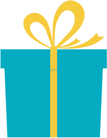 Blue Gift Box Yellow Bow Icon 22 Transpa Png Svg Vector - Caja De Regalo Azul Png (512x512)